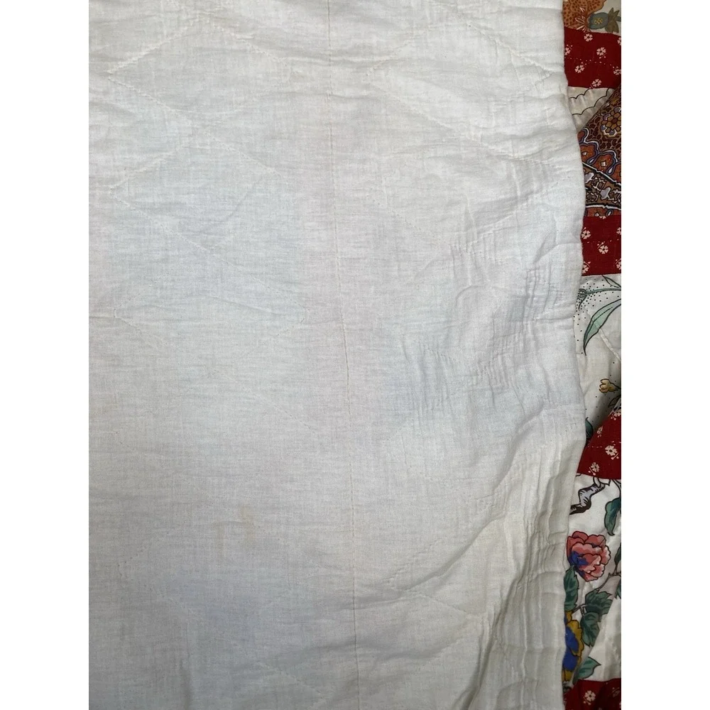 Vintage Handmade Hand Sewn Quilt 76x82